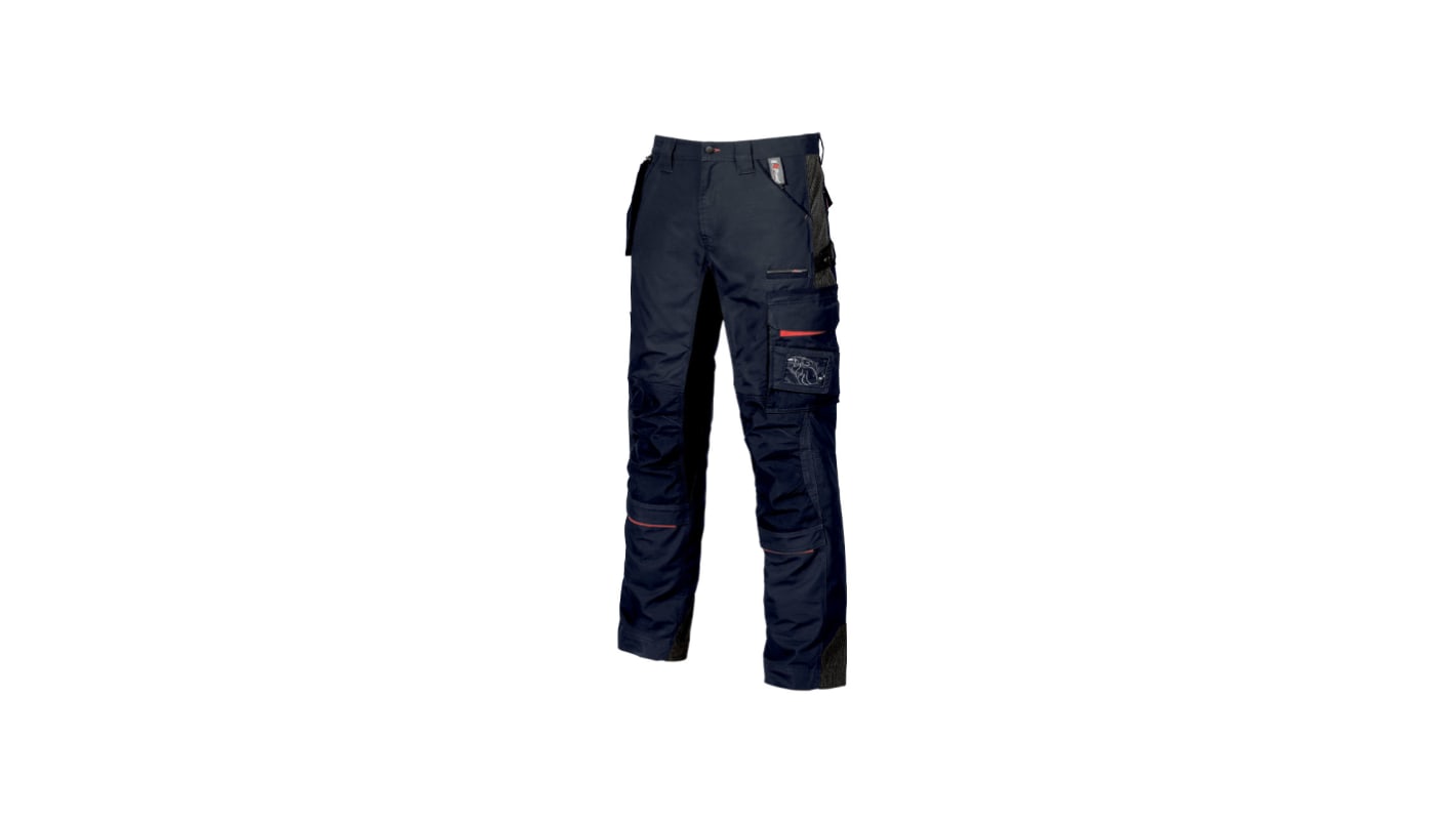 Pantalones de trabajo para Hombre, pierna 34plg, Azul, Resistentes a la abrasión, 35 % algodón, 65 % poliéster