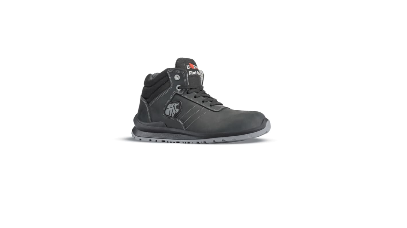 UPower HENRY Unisex Black Aluminium Toe Capped Safety Shoes, UK 8, EU 42