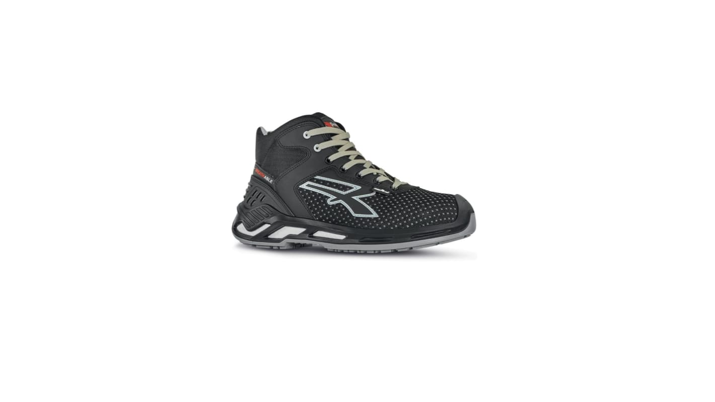 UPower JACOB Unisex Black, Grey Aluminium Toe Capped Safety Shoes, UK 11, EU 46