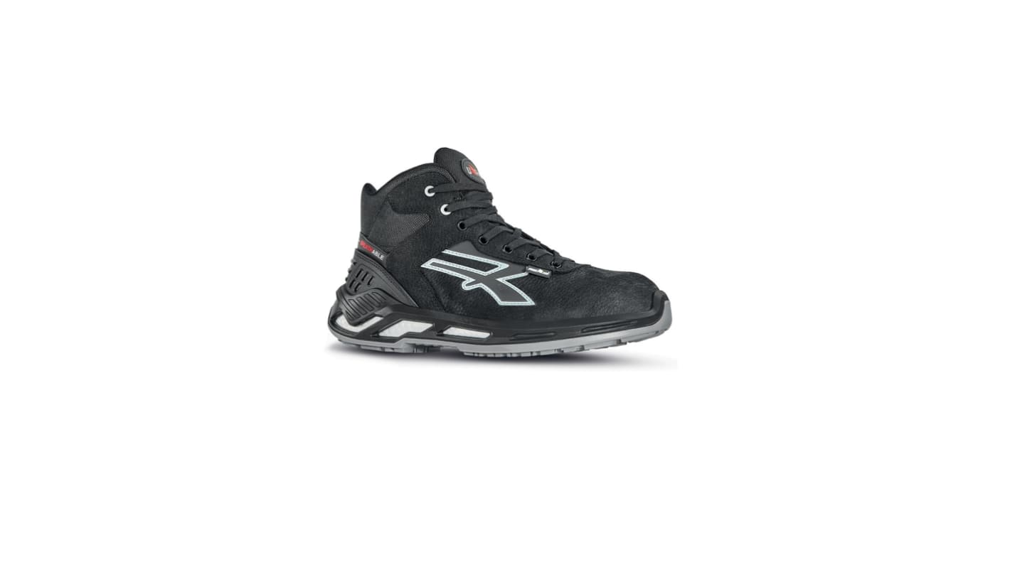 UPower ARDEN Unisex Black, Grey Aluminium Toe Capped Safety Shoes, UK 7, EU 41