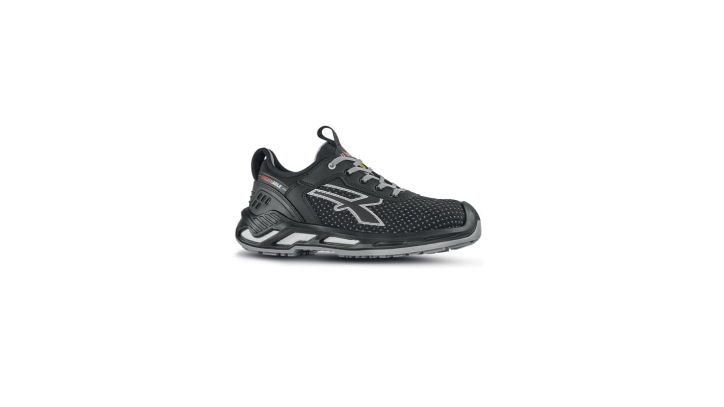 UPower MARLIN Unisex Black, White Aluminium Toe Capped Safety Shoes, UK 8, EU 42