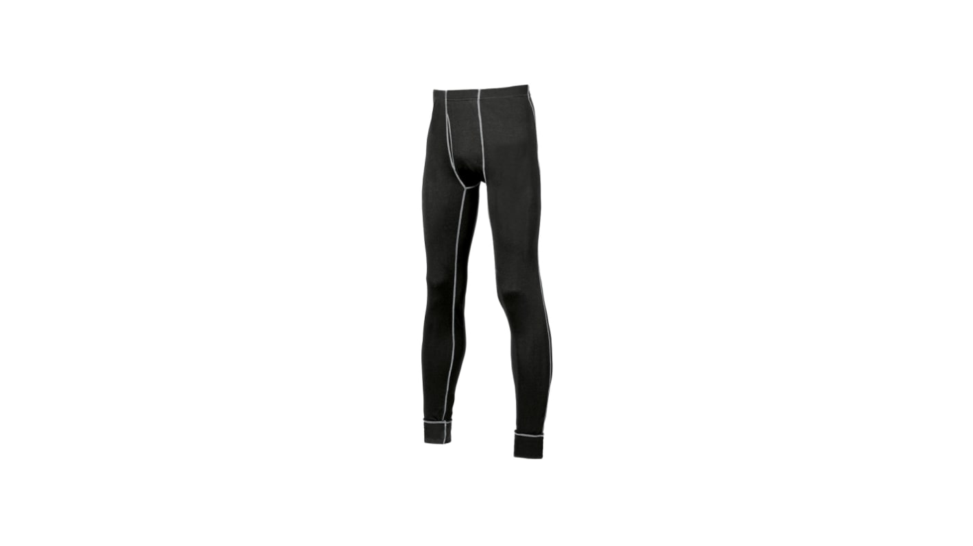 UPower Black 100% Polyester Thermal Long Johns, XXL