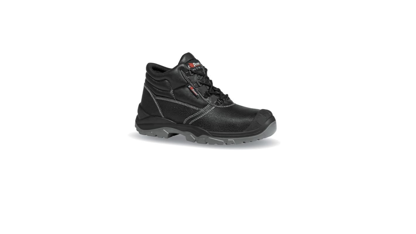 U Group Entry Unisex Black Stainless Steel Toe Capped Safety Shoes, UK 10.5, EU 45