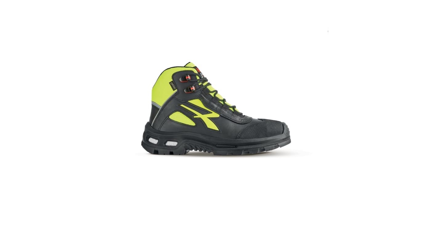 U Group Red Over Unisex Black, Yellow Composite Toe Capped Safety Shoes, UK 5, EU 38