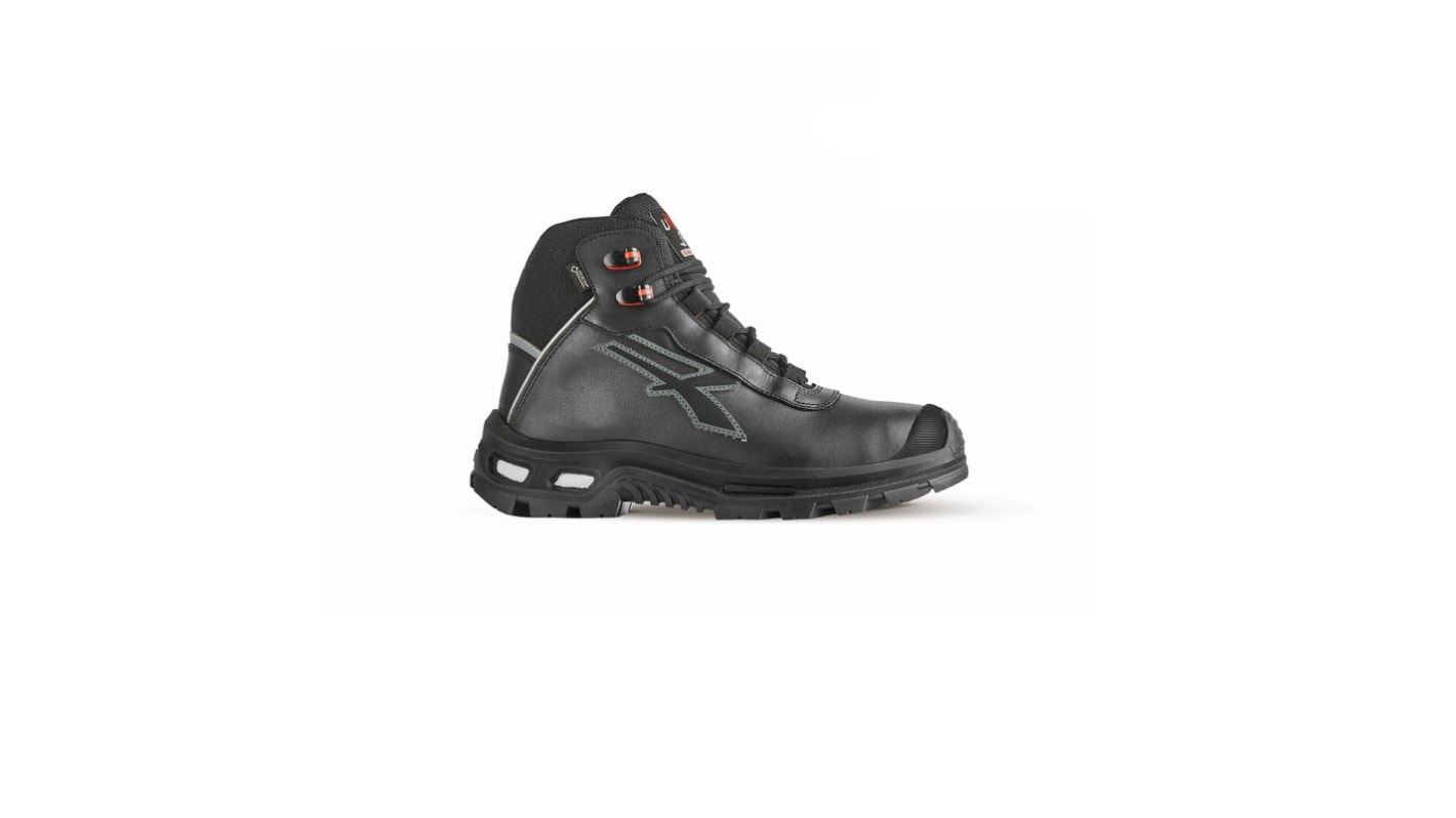 UPower Red Over Unisex Black Aluminium Toe Capped Safety Shoes, UK 9, EU 43