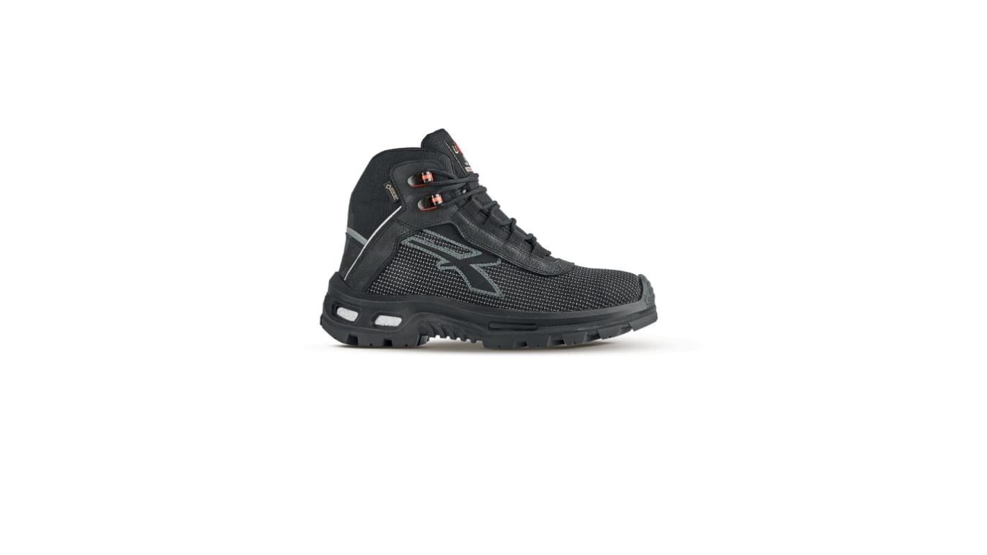 U Group Gore - Tex Unisex Black Aluminium Toe Capped Safety Shoes, UK 2, EU 35