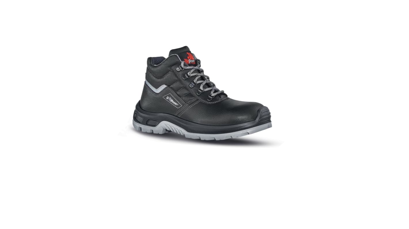 Stivaletti antinfortunistici S3 UPower da Uomo tg. 40, col. Nero , resistenti all'acqua, con puntale di sicurezza