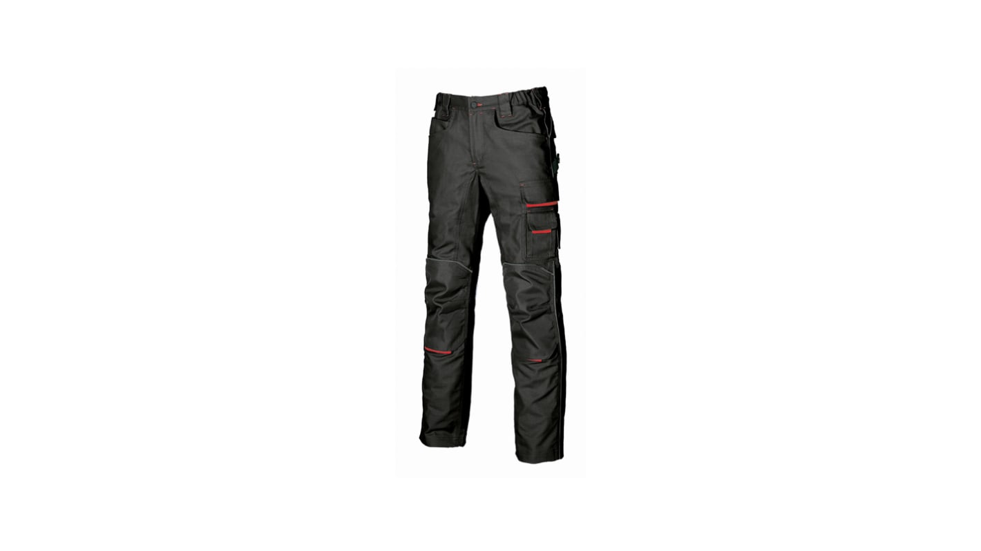 UPower Don't worry Unisex Hose Cargohose, 40 % Polyester, 60 % Baumwolle Schwarz Haltbar, Größe 82-86cm / 32-34Zoll