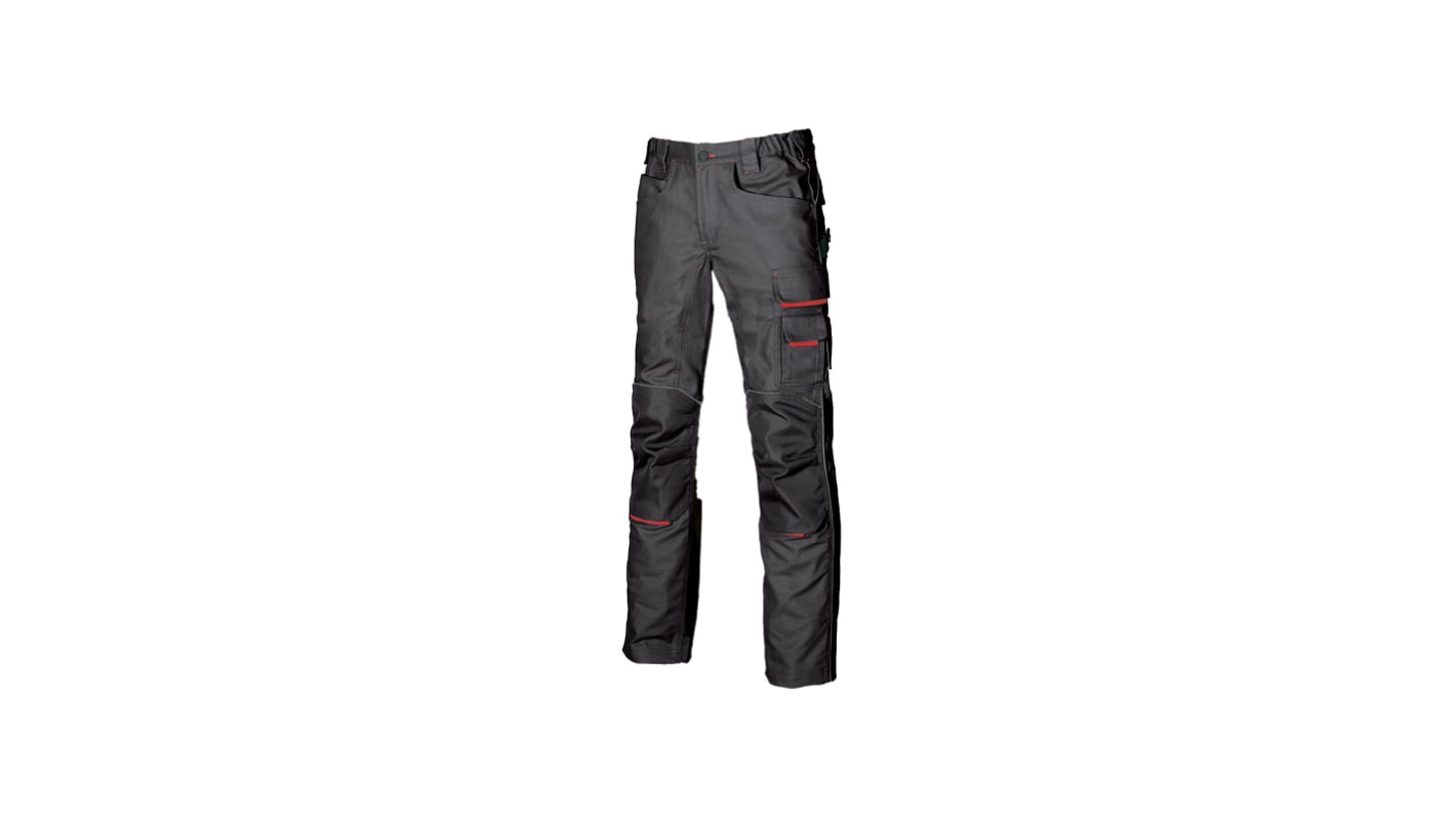 UPower Don't worry Unisex Hose Cargohose, 40 % Polyester, 60 % Baumwolle Grau Haltbar, Größe 74-78cm / 29-31Zoll
