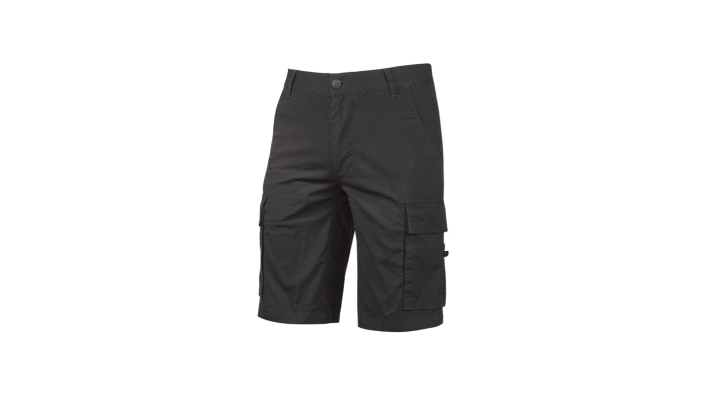 U Group Enjoy Black 3% Spandex, 97% Cotton Work shorts