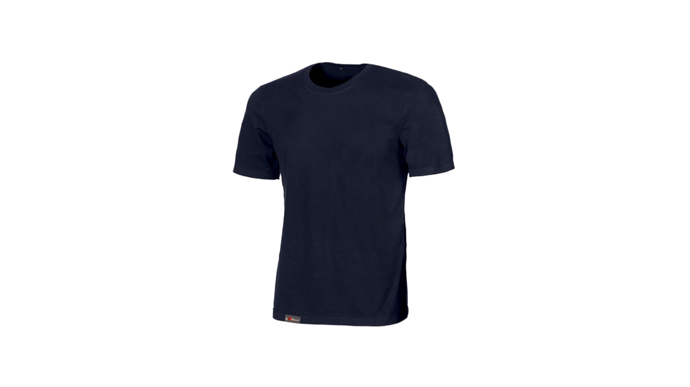 UPower Blue 10% Viscose, 90% Cotton Short Sleeve T-Shirt, UK- 3XL, EUR- 3XL