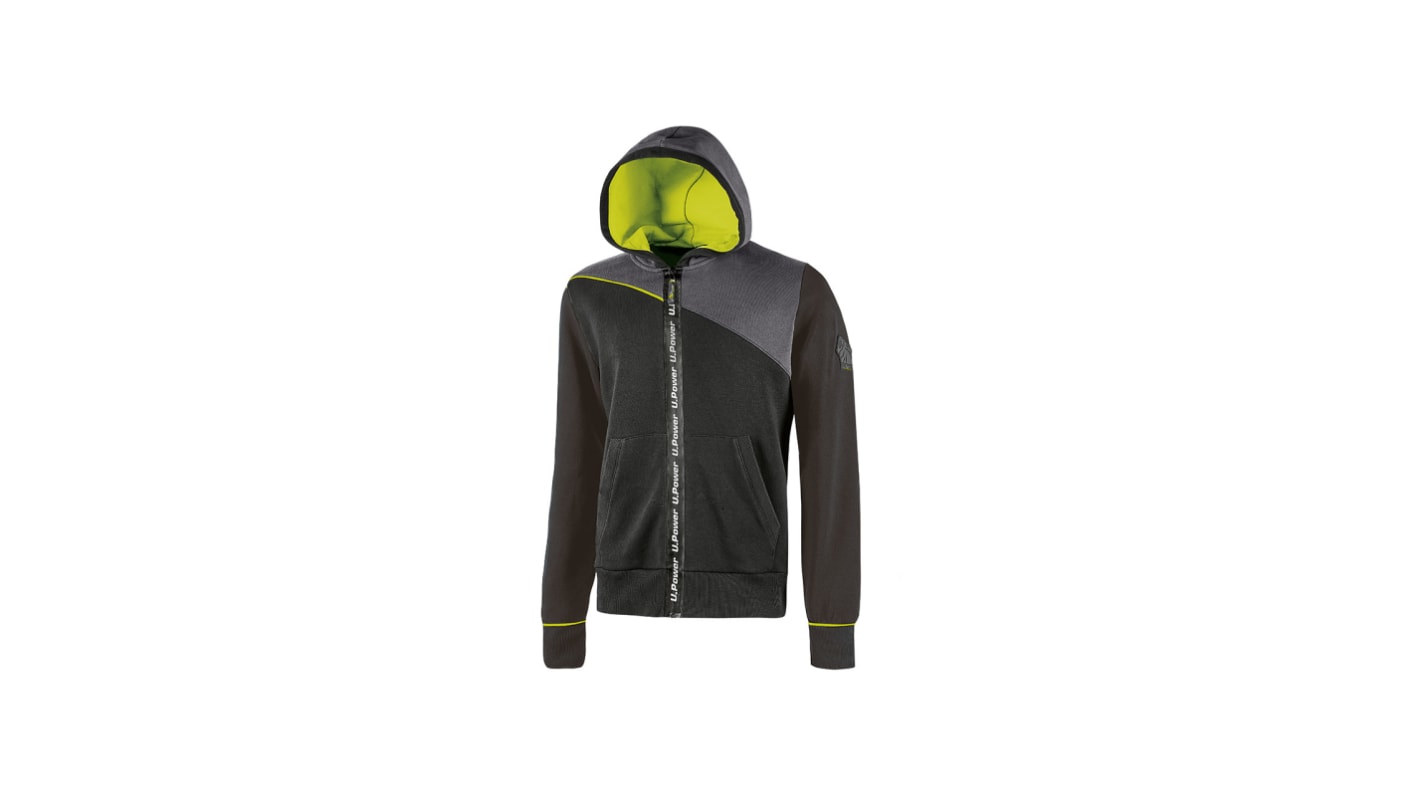 UPower JUPITER Black 35% Polyester, 65% Cotton Men Work Hoodie M