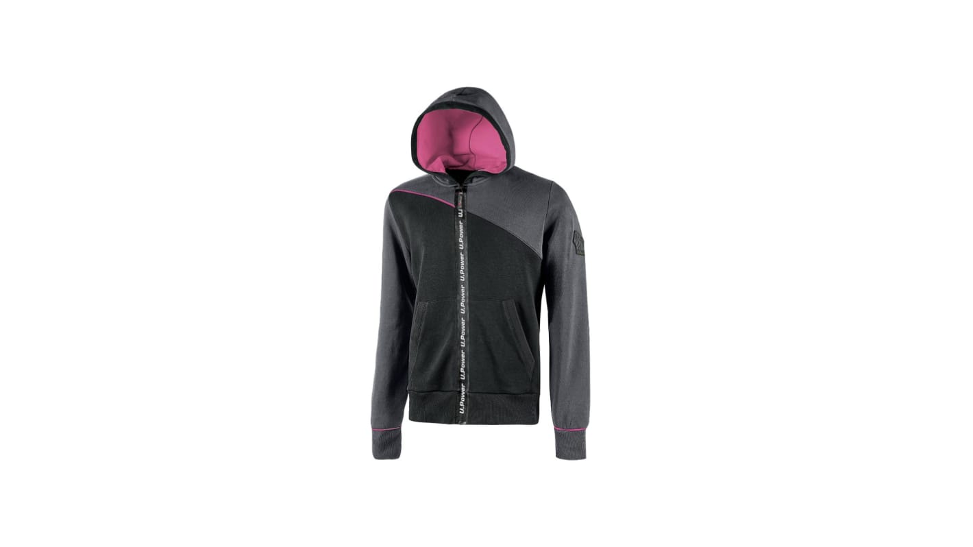 UPower JUPITER Unisex Sweatshirt, 35 % Polyester, 65 % Baumwolle Grau, Größe L