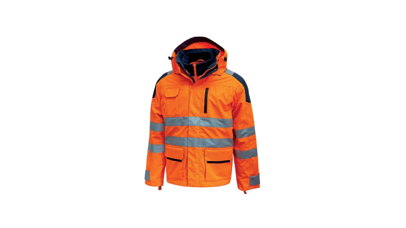 UPower Hi - Light Orange, Breathable, Waterproof Parka Jacket, 3XL