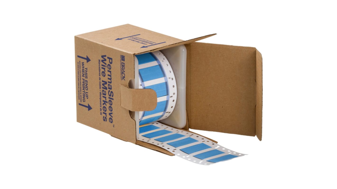 Brady Flame Retardant Polyolefin Blue Cable Sleeve, 21.62mm Diameter, 50.8mm Length, PermaSleeve Series