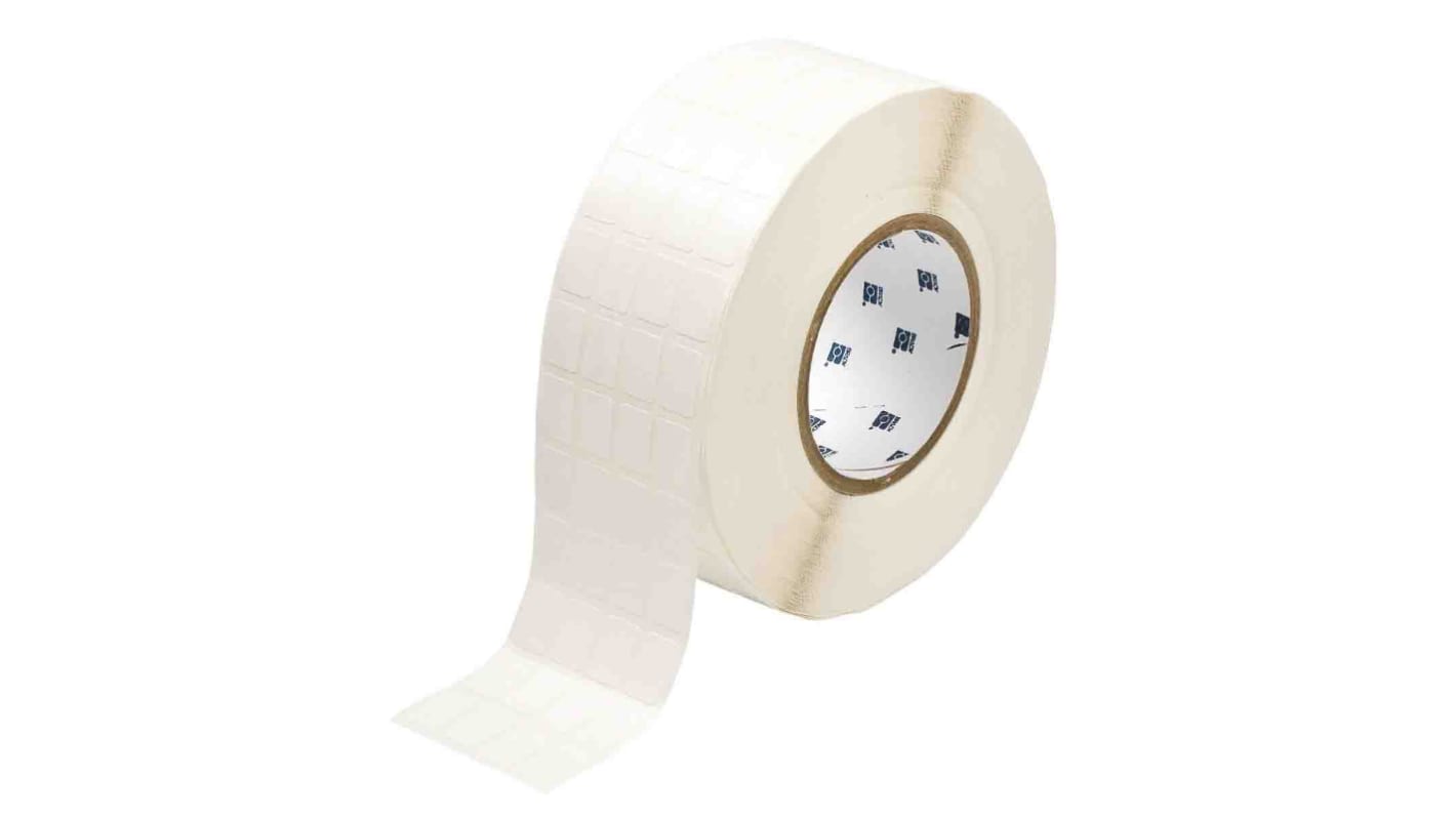 Rotolo di etichette adesive Brady L. 12.7mm x H. 19.05mm, conf da 10000Per rotolo, col. Bianco