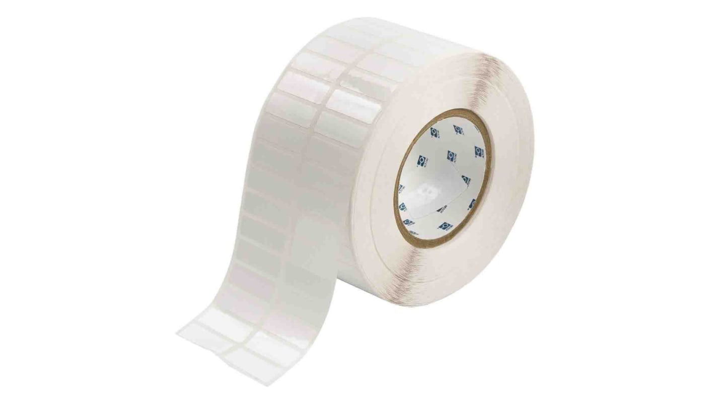 Rotolo di etichette adesive Brady L. 38.1mm x H. 12.7mm, conf da 10000Per rotolo, col. Bianco