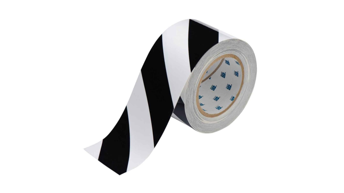 Nastro per marcatura pavimenti Nero, bianco Brady, in Gomma, 76.2mm x 30.48m
