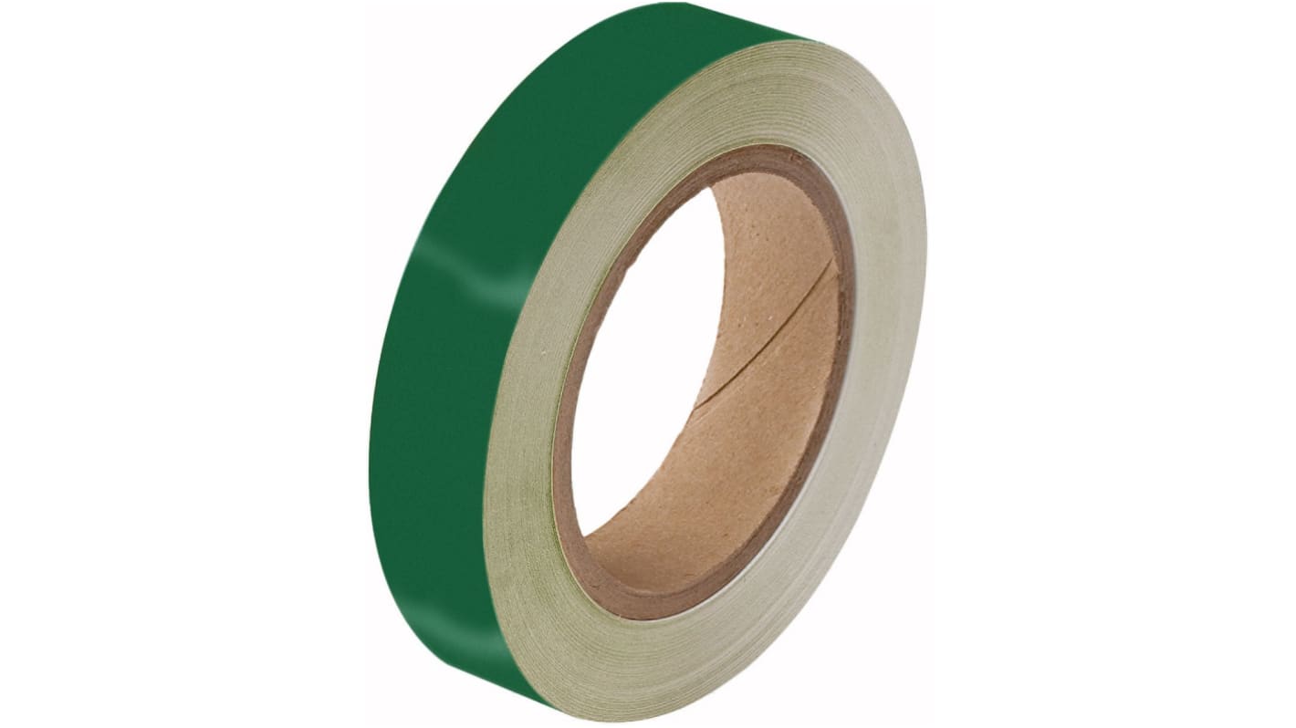 Brady Green Polyester Pipe Marking Tape, Dim. W 25mm x L 33m