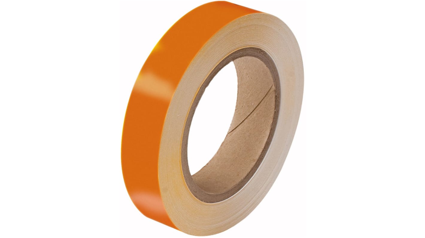 Brady Orange Polyester Pipe Marking Tape, Dim. W 25mm x L 33m