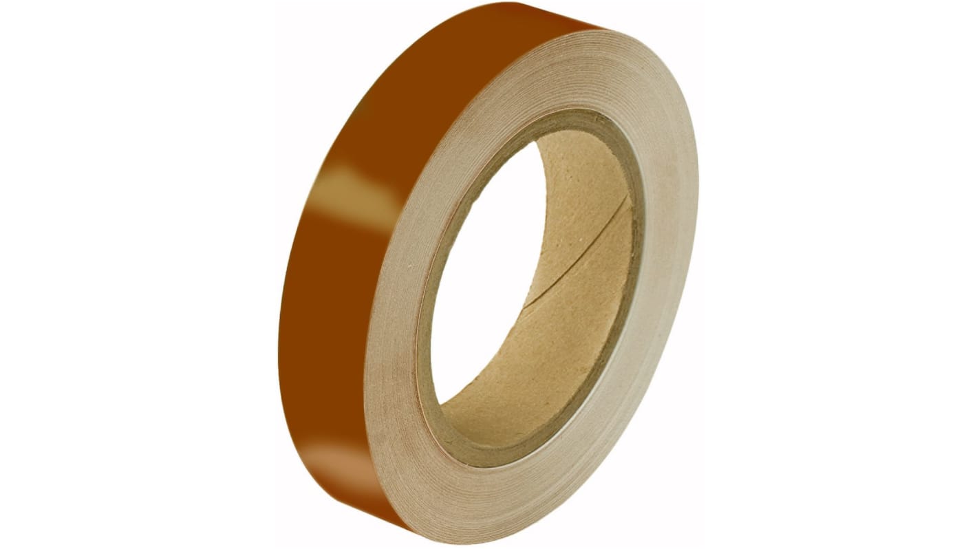 Brady Brown Polyester Pipe Marking Tape, Dim. W 25mm x L 33m