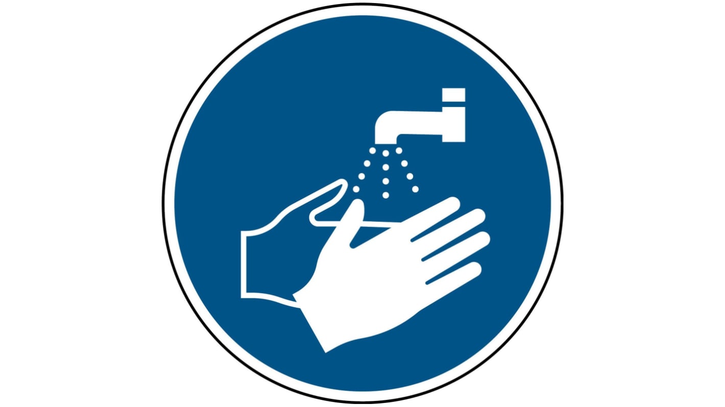 Brady Laminated Polyester B-7541 Mandatory Wash Hands Sign