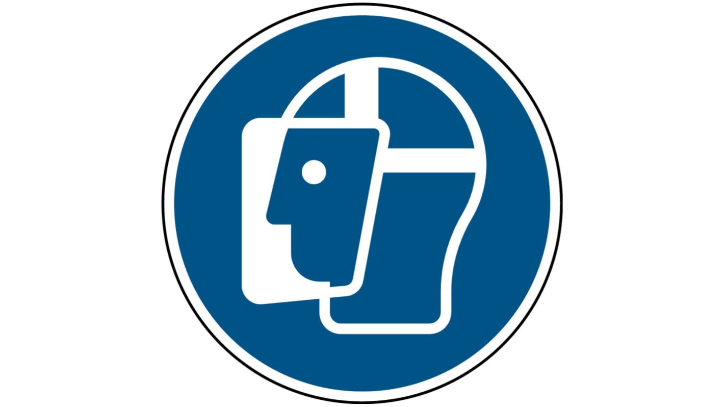 Brady Laminated Polyester B-7541 Mandatory Wear Face Shield Sign