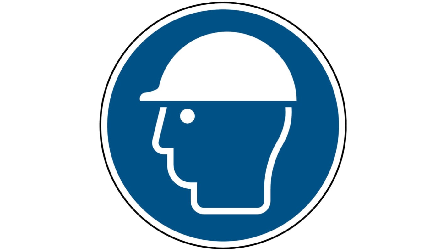 Brady Laminated Polyester B-7541 Mandatory Head Protection Sign