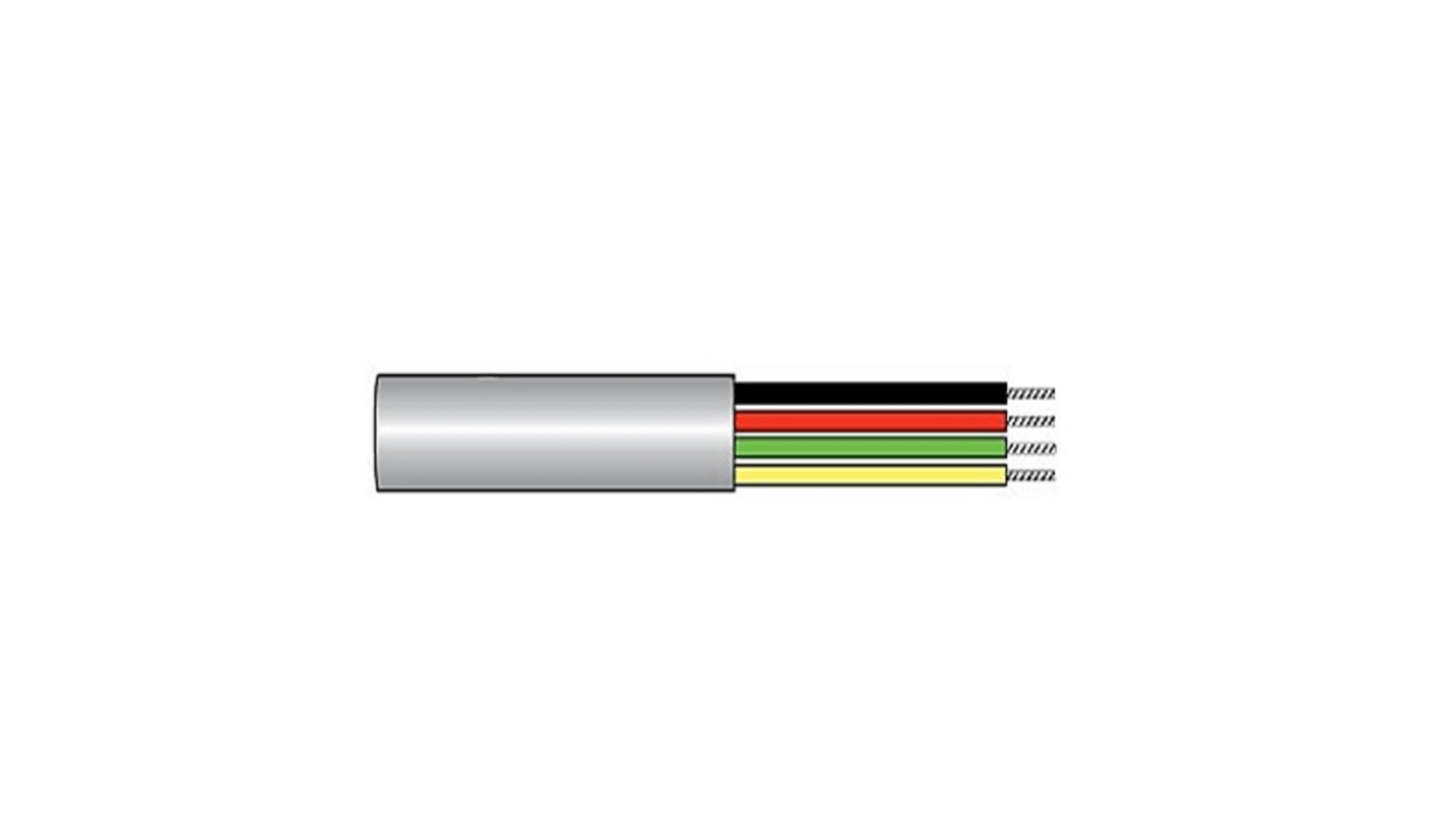 Alpha Wire Alpha Essentials Communication & Control Series Control Cable, 4 Cores, 0.14 mm², 26, 304.8m, Audio,