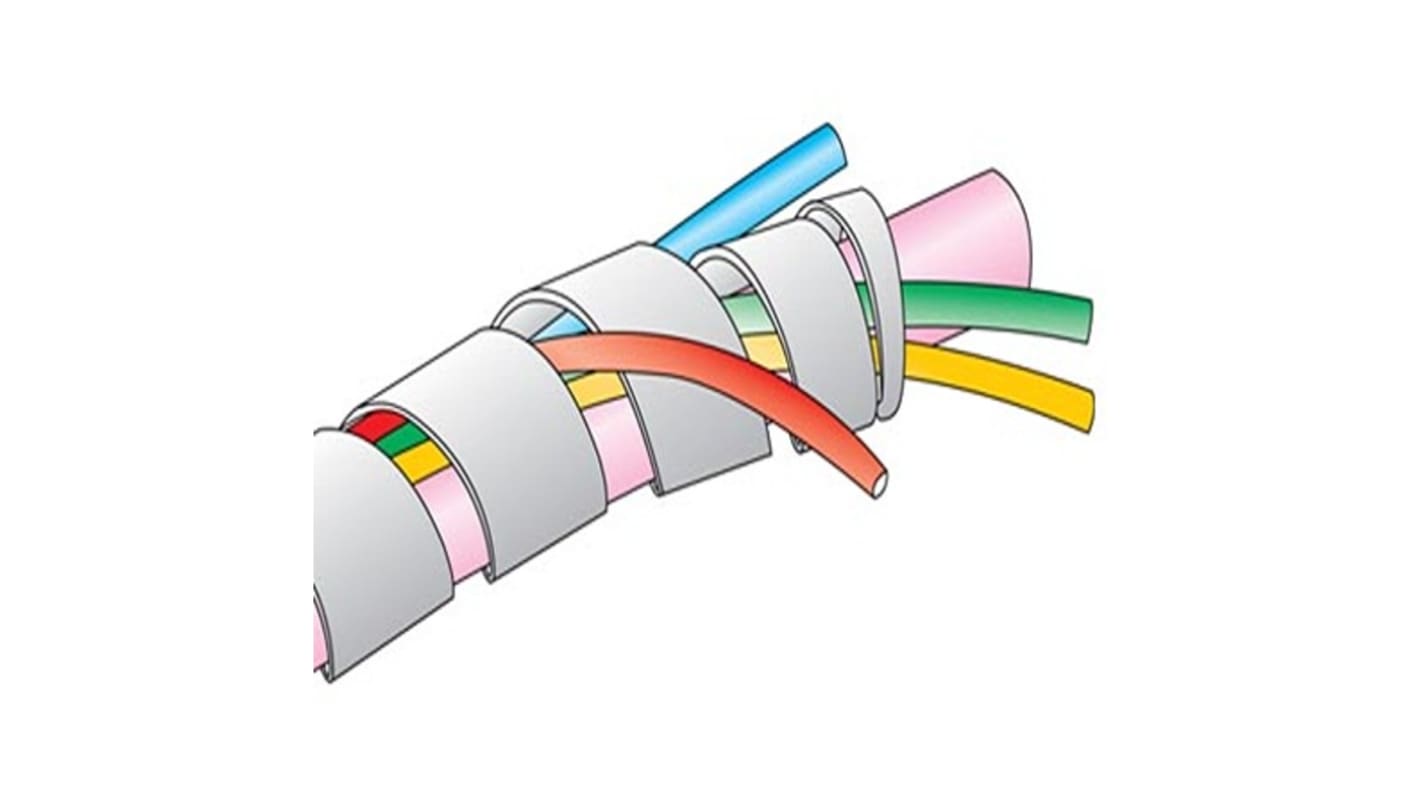 Alpha Wire FIT Wire Management Spiral-Kabelschutzschlauch PE , für Kabel-Ø 12.1mm bis 0.376Zoll