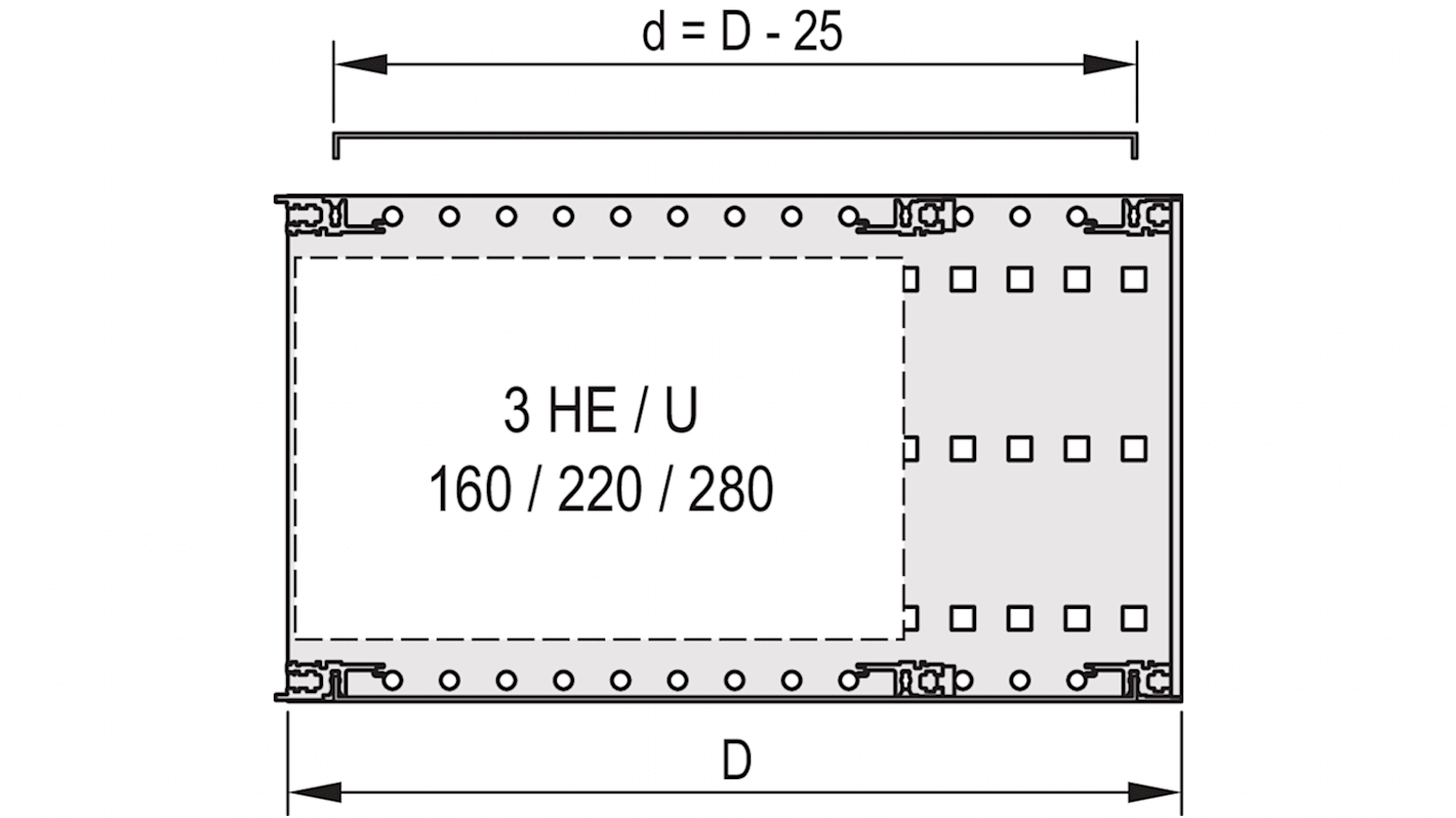 nVent SCHROFF EuropacPRO Desktop Gehäuse, 475 mm x 475mm