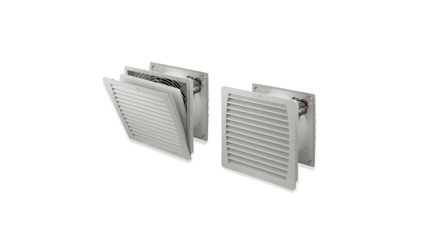 nVent SCHROFF EF Series Filter Fan, 230 V ac, ac Operation, 445m³/h Filtered, 640m³/h Unimpeded, IP54, 292 x 292mm