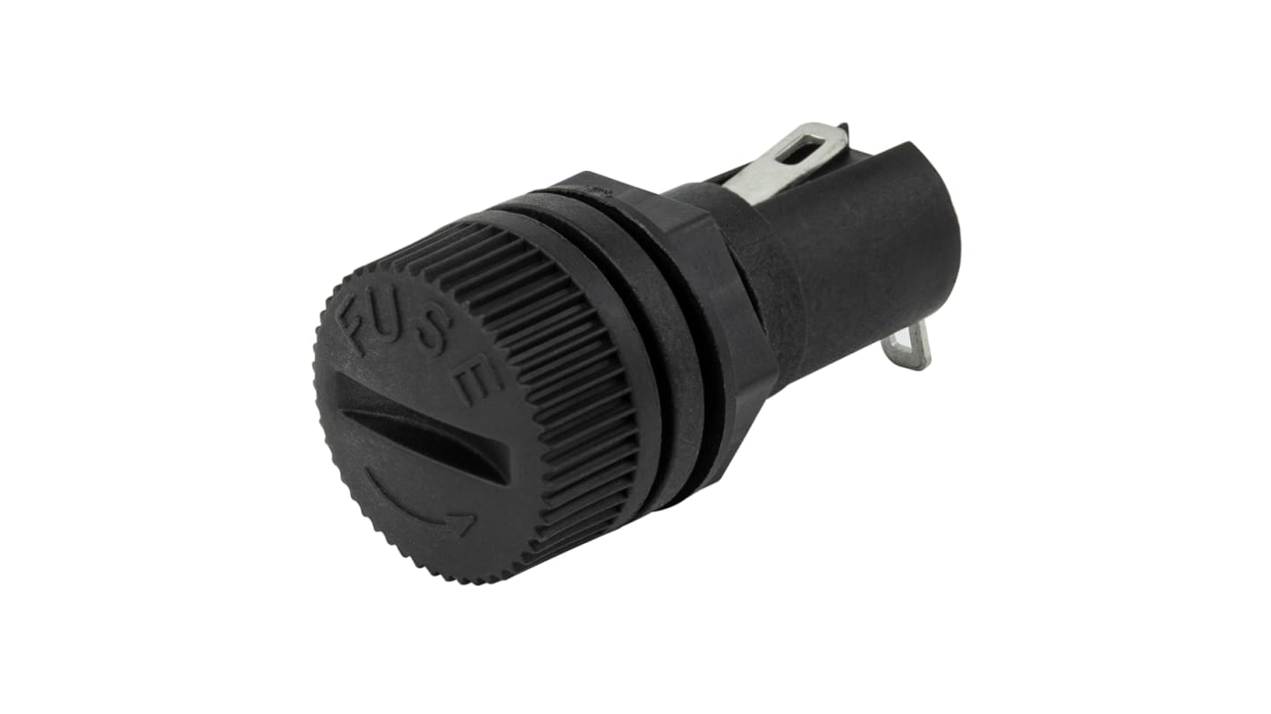 RS PRO 面板安装保险丝座, 5 x 20mm尺寸, 10A, 250V 交流, 面板安装, 1