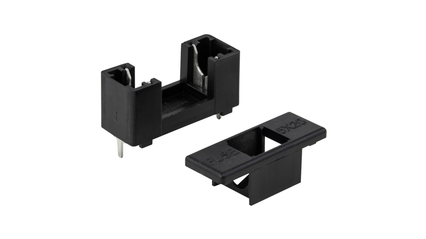 RS PRO 6.3A PCB Mount Fuse Holder for 5 x 20mm Fuse, 1P, 250V ac