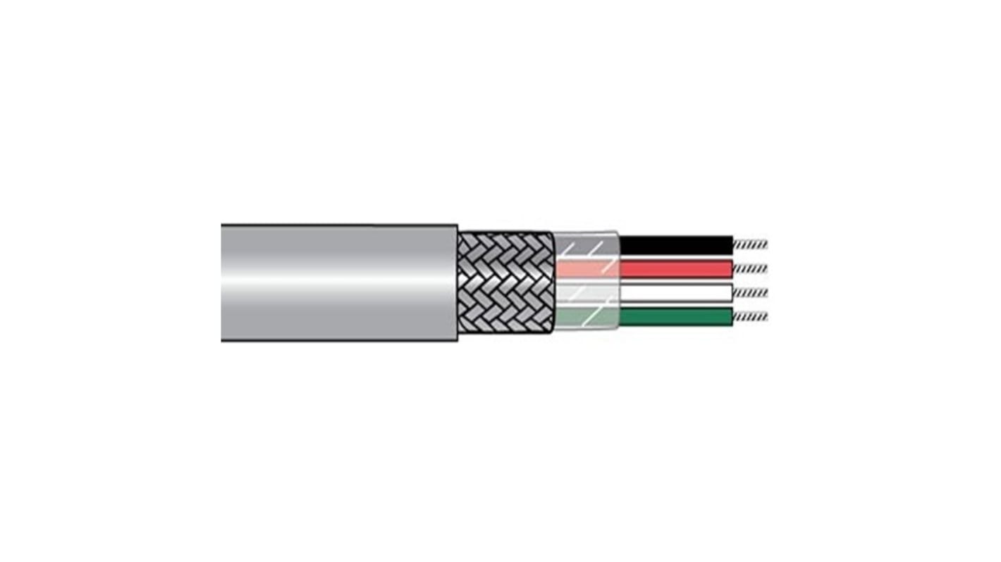Cable de control apantallado Alpha Wire Alpha Essentials Communication & Control de 4 núcleos, 0,34 mm², long.