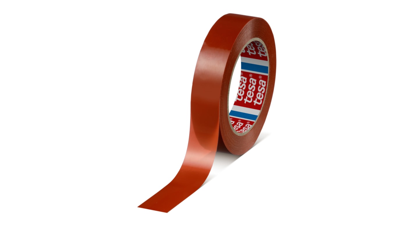 Tesa 4287 Orange Strapping Tape, 66m x 25mm