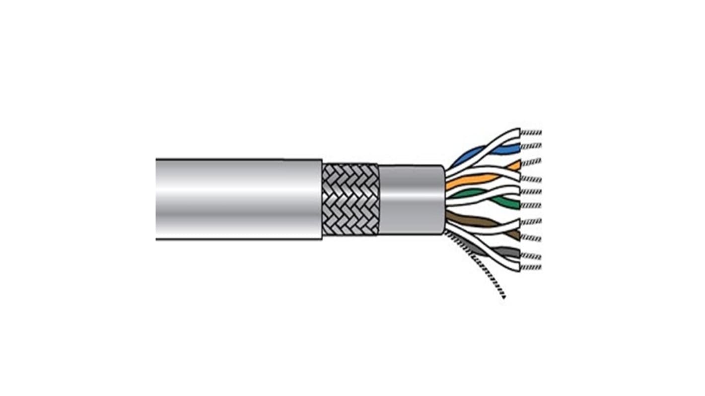 Alpha Wire 6224C Steuerkabel, 4-adrig x 0,25 mm² Grau, 500ft, 24 AWG