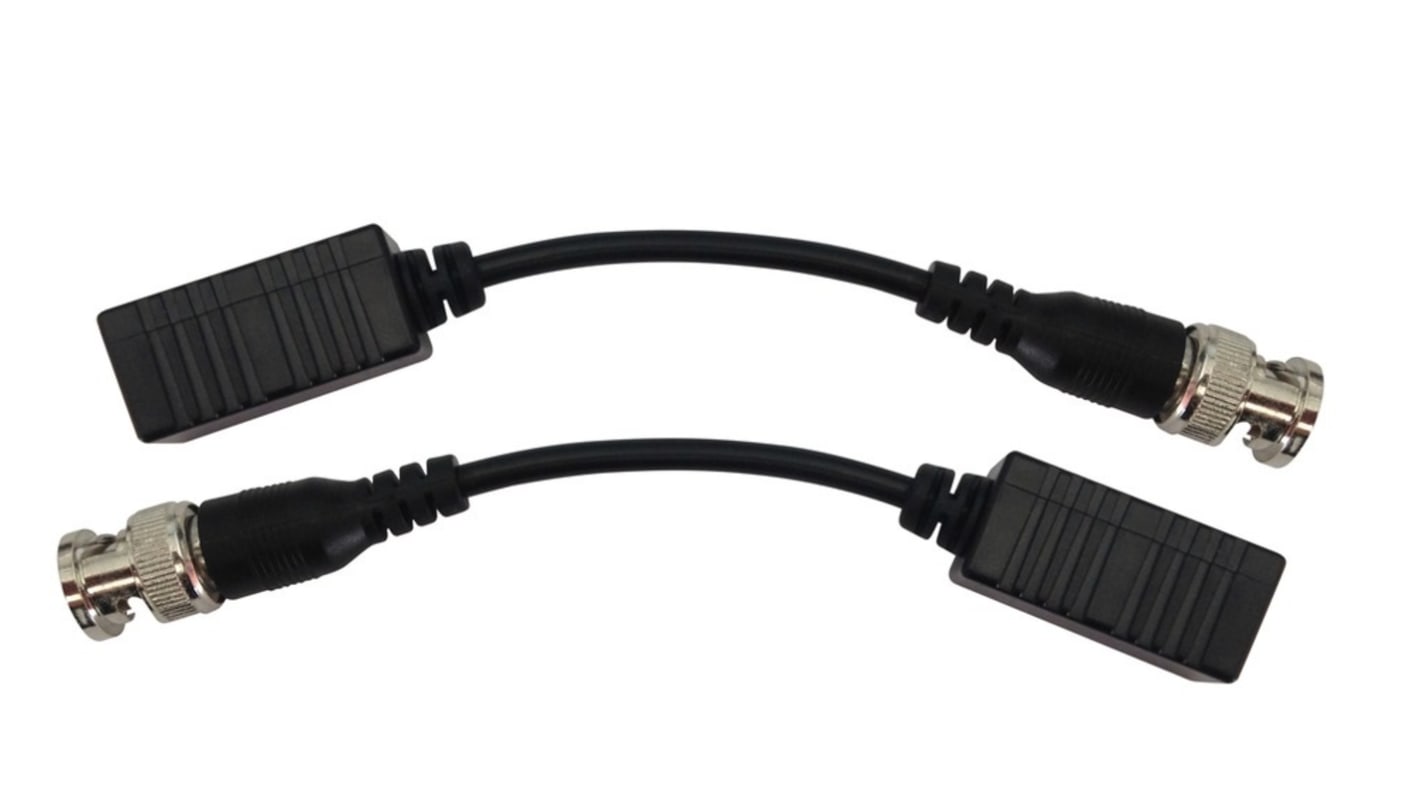 ABUS ABUS Series Male BNC to 2 Pin Connection, 30mm, 2-Wire Copper Cable Coaxial, Terminated