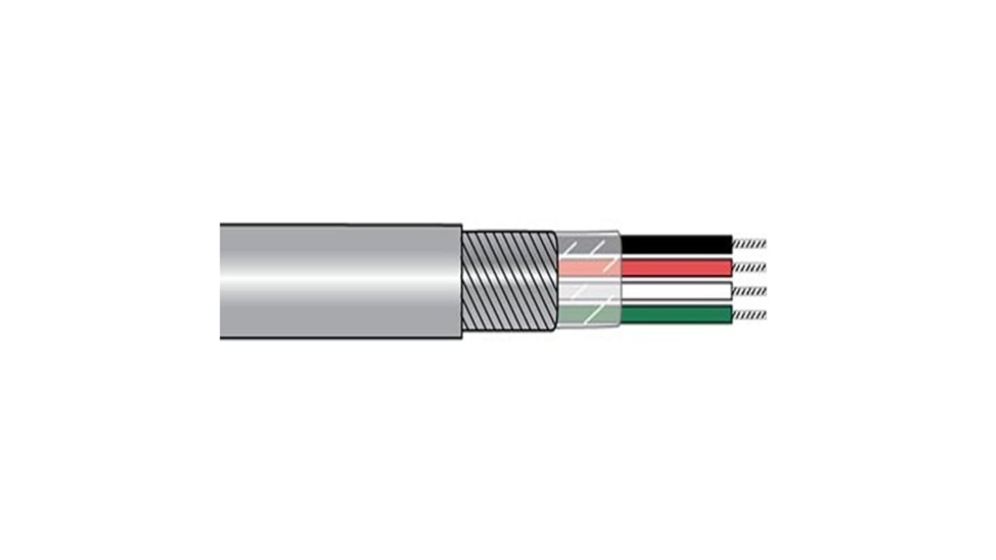 Alpha Wire Alpha Essentials Communication & Control Control Cable, 6 Cores, 0.34 mm², Screened, 1000ft, Grey PVC