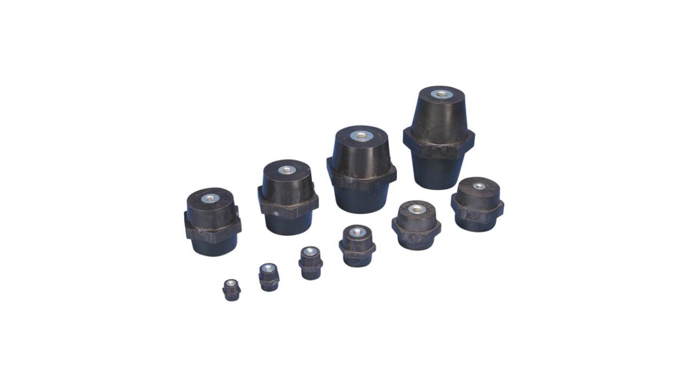 nVent ERIFLEX Isolierbuchsen, Ø M5, Innen Ø 5mm x 18mm, L. 25mm, D. 19mm, Glasfaserverstärktes PA, Stahl