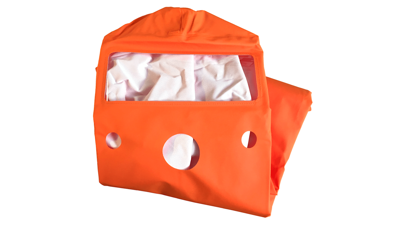 Sundstrom H09-1112 Orange CA, Polyester, PVC Protective Hood, Resistant to Chemical