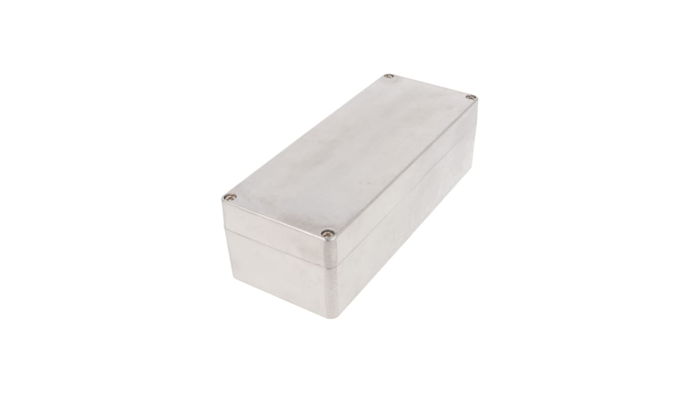 Hammond 1590Z Series Clear Die Cast Aluminium Alloy Enclosure, Flanged, Natural Lid, 200 x 80 x 60mm