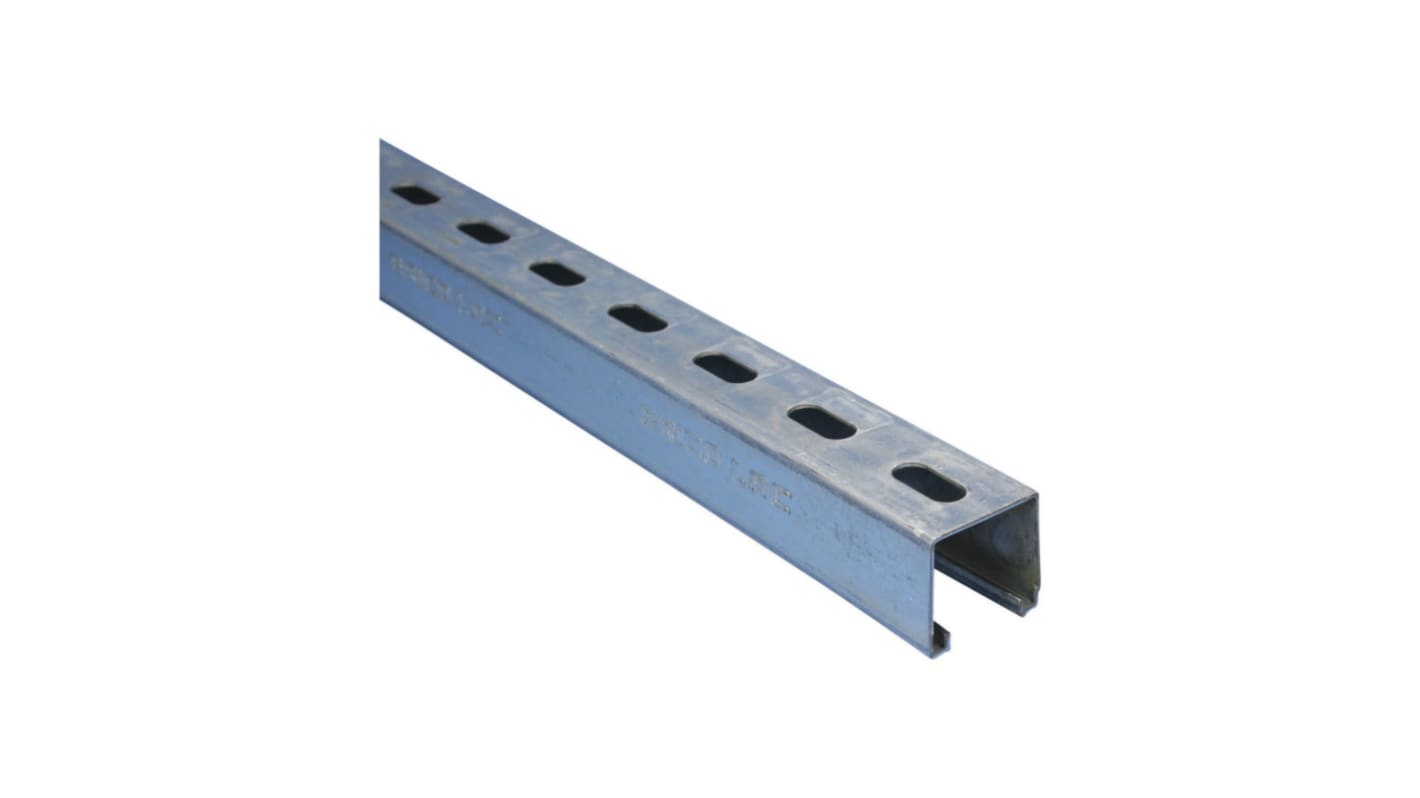 Carril DIN perforado de Acero nVent CADDY, dim. 3000mm x 41mm x 41mm, A