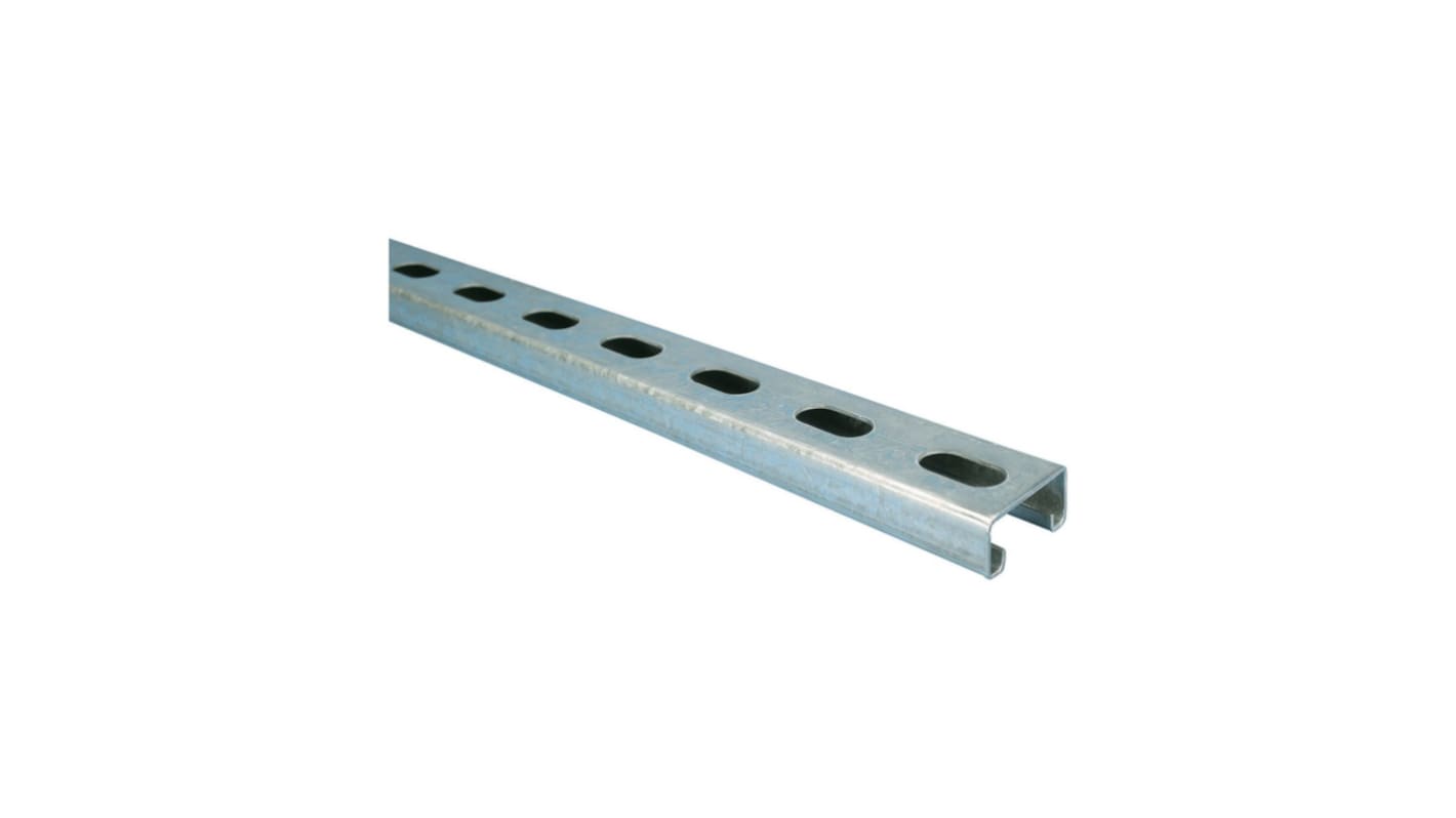 Carril DIN perforado de Acero nVent CADDY, dim. 3000mm x 41mm x 21mm, C