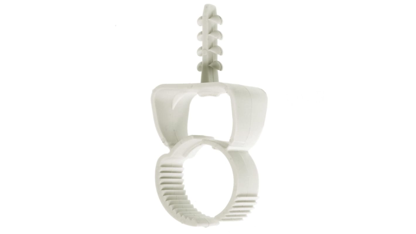 Clip in plastica flessibile nVent CADDY in Polypropylene, col. Bianco