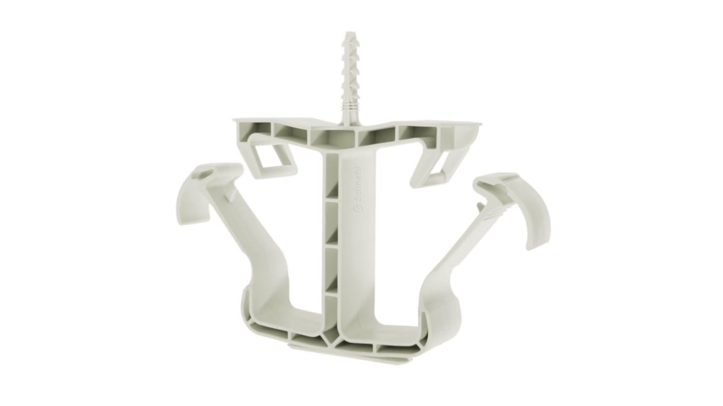 nVent CADDY White Polypropylene Double Cable Support, 10mm Max. Bundle