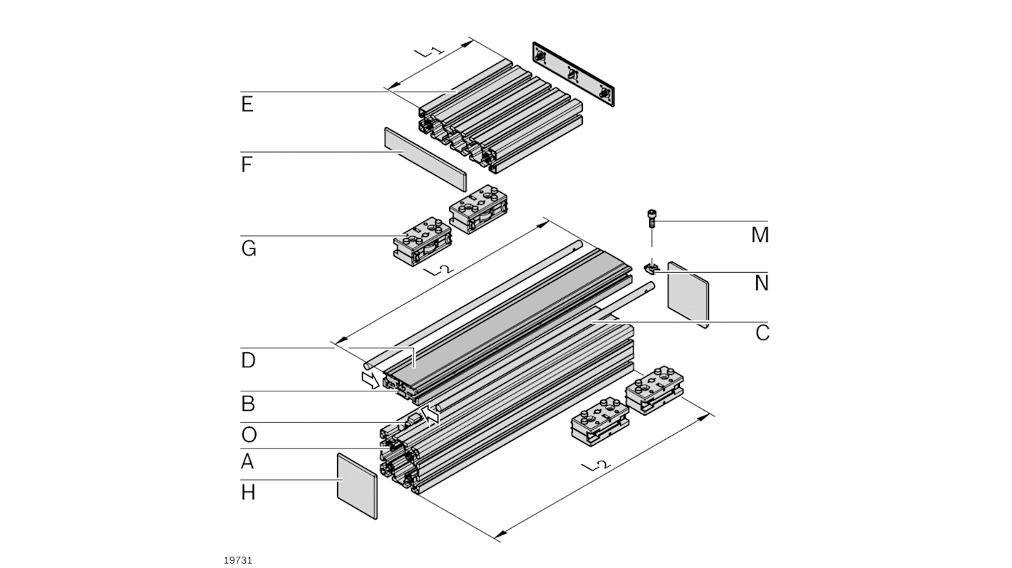 Bosch Rexroth Linear Guide Bearing LF12, 8.3kN Dynamic Load