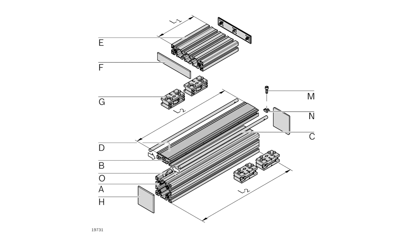 Bosch Rexroth LF12 Linearführung Lagerblock, 90mm x 45mm, Traglast 8.3kN