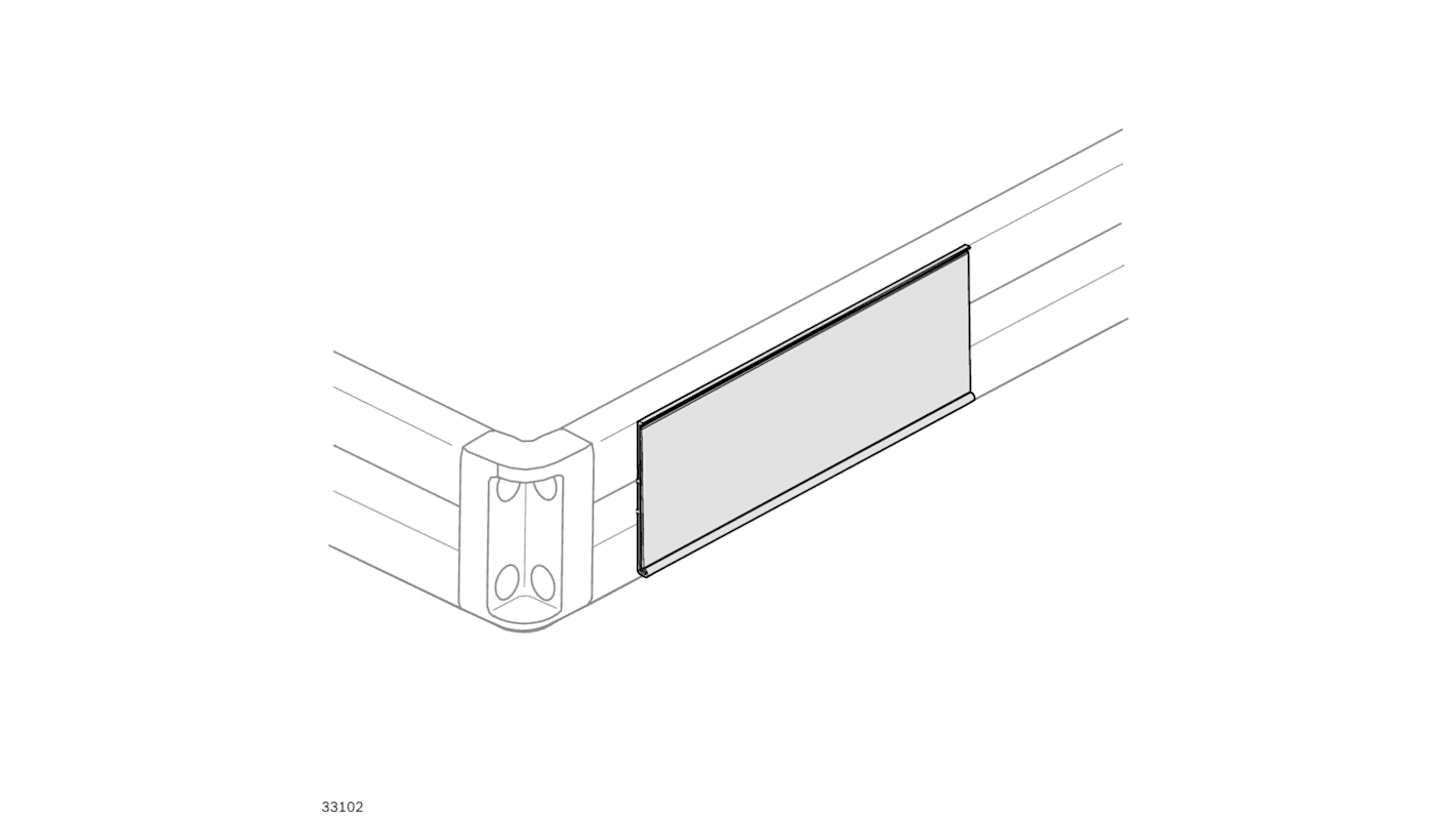 Bosch Rexroth Etikettenblatt Mehrzweckmittel, Hellgrau 20EA Stück , L. 2m B. 41mm