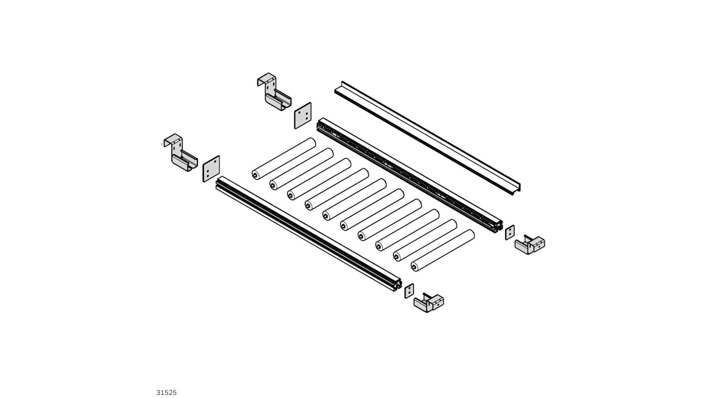 Bosch Rexroth Steel Stop Plate, 84mm x 80mm